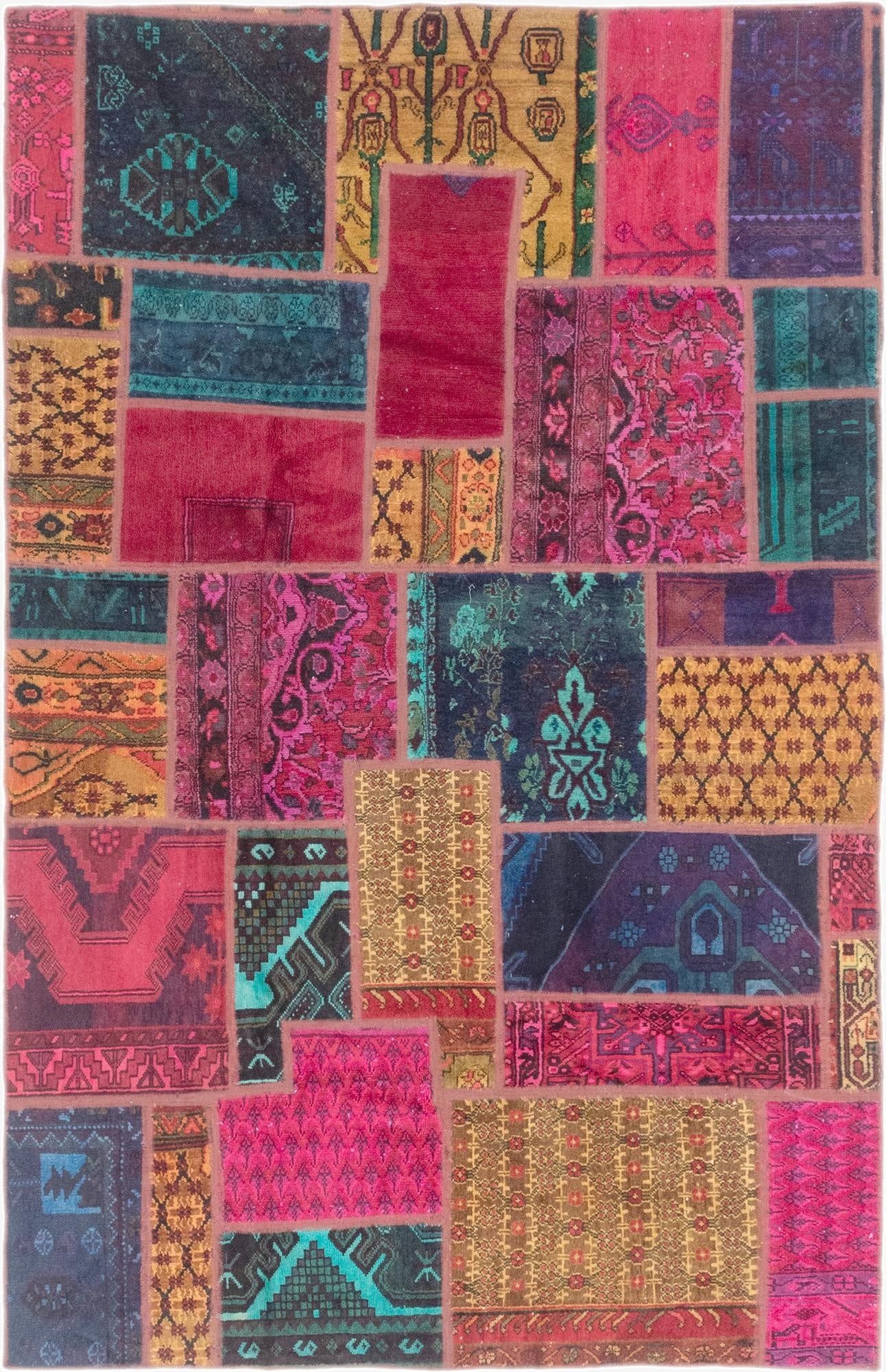 5' 5 x 8' 5  Hand Knotted Ultra Vintage Persian Wool Rug