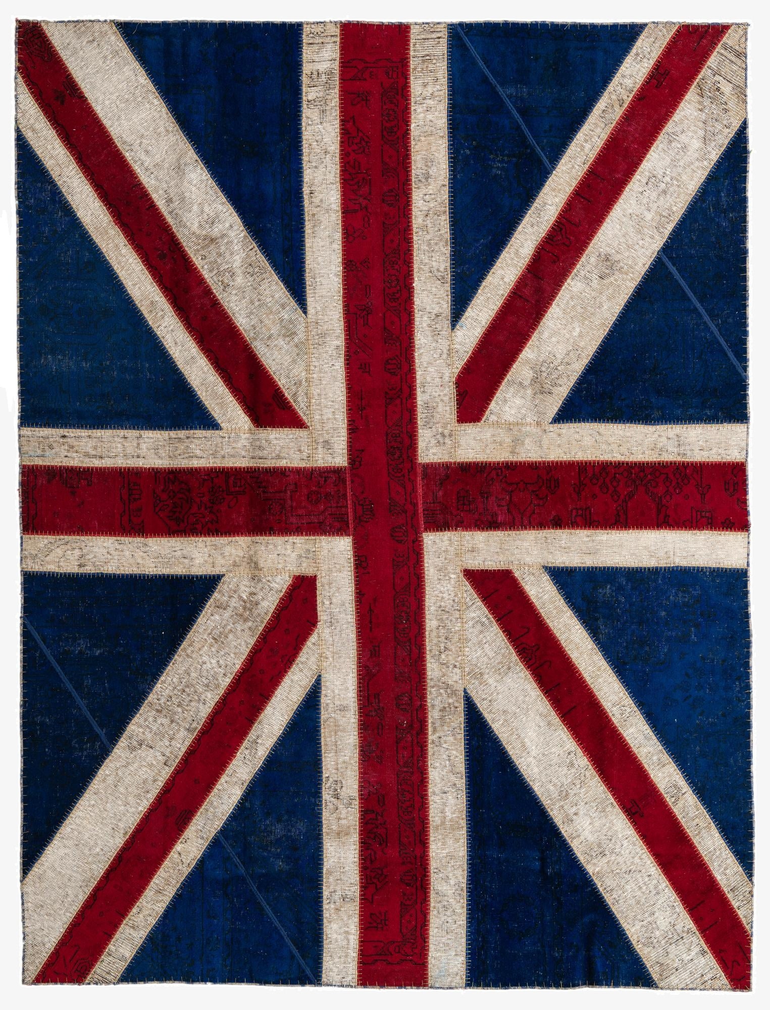 7' x 9' 2  Hand Knotted Ultra Vintage Persian Wool Rug