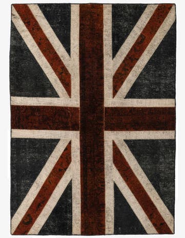 5' 8 x 8' Hand Knotted Ultra Vintage Persian Wool Rug