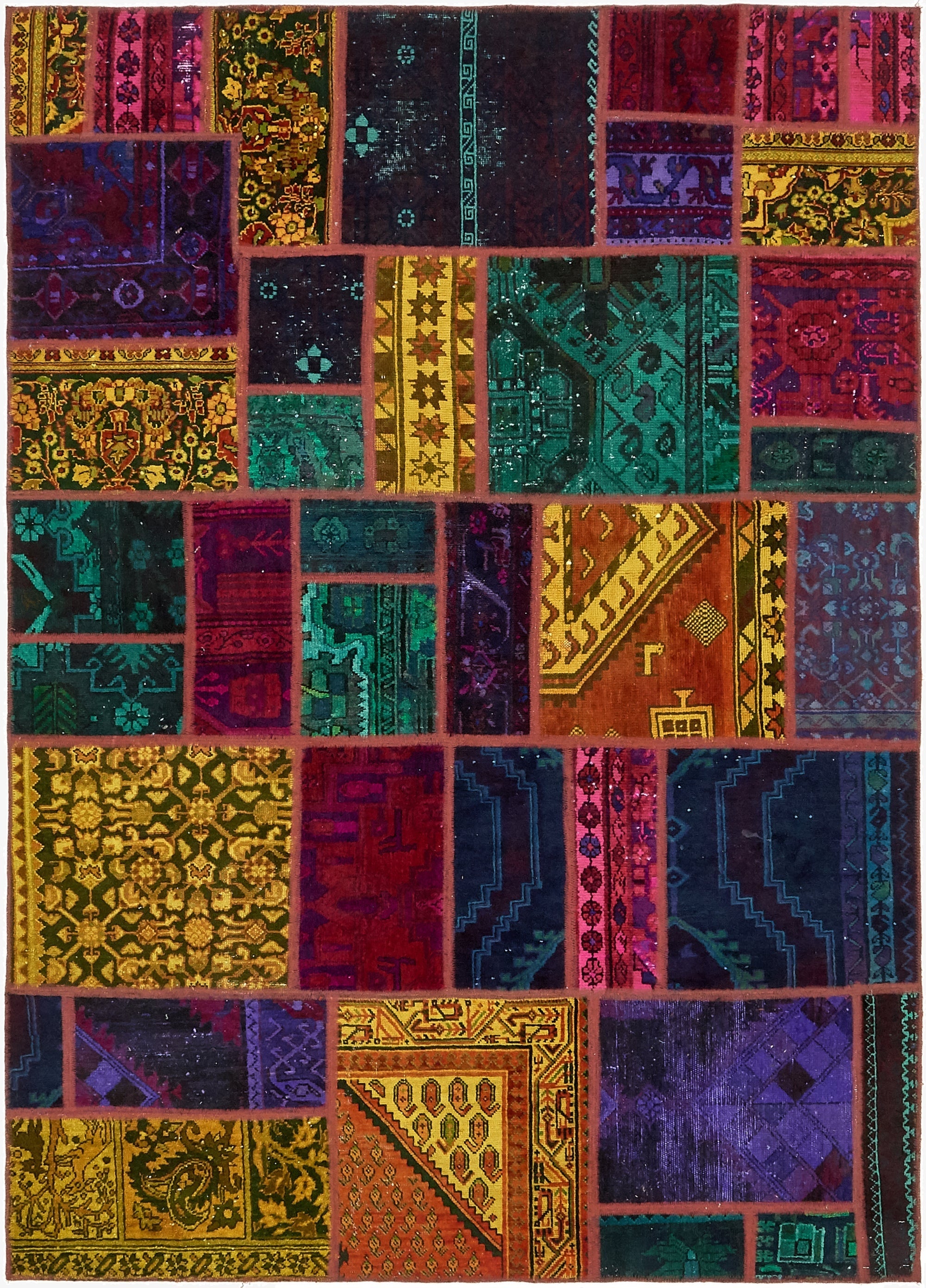 5' 9 x 8'  Hand Knotted Ultra Vintage Persian Wool Rug