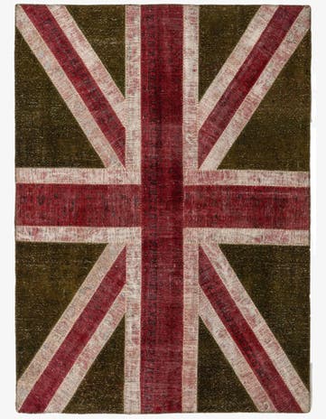 5' 10 x 8' Hand Knotted Ultra Vintage Persian Wool Rug