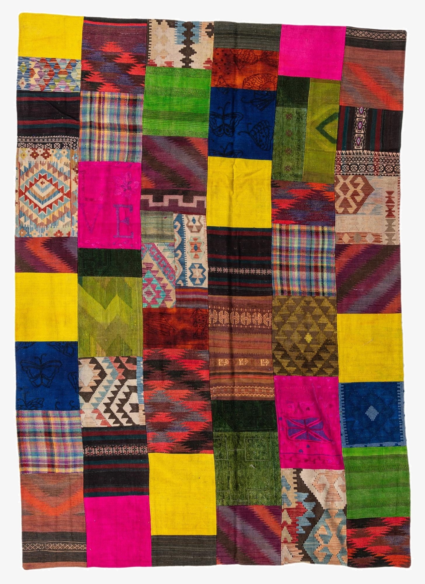 6' 8 x 9' 5  Hand Knotted Ultra Vintage Persian Wool Rug