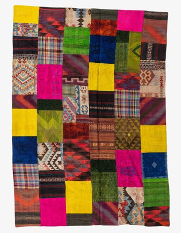 6' 8 x 9' 5 Hand Knotted Ultra Vintage Persian Wool Rug