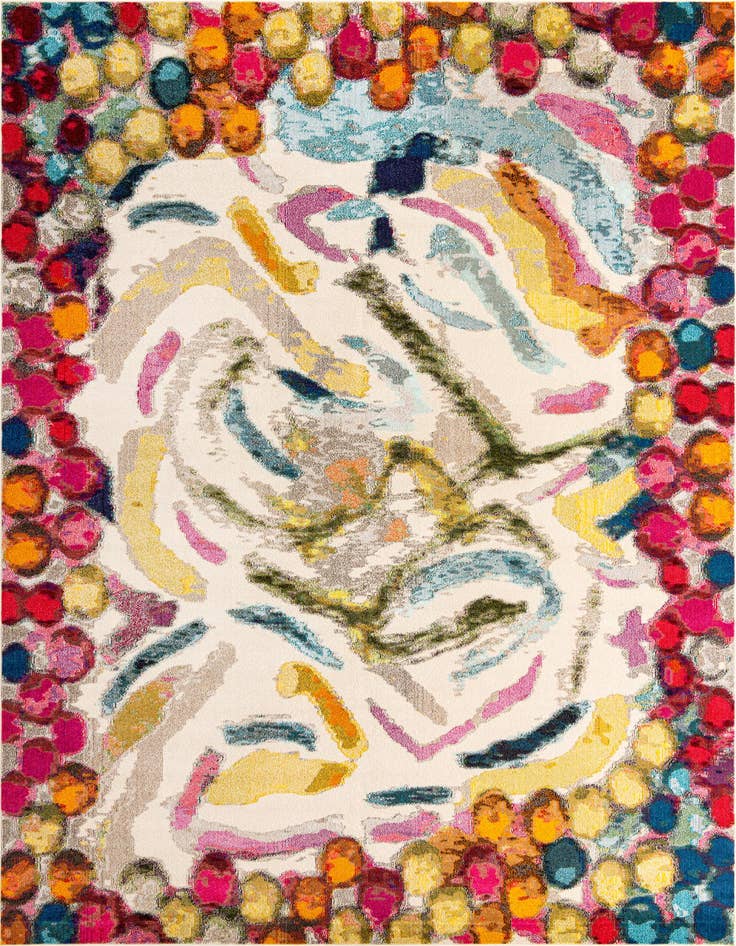 Detail image of 9' 10 x 14' Washable Vivid Rug