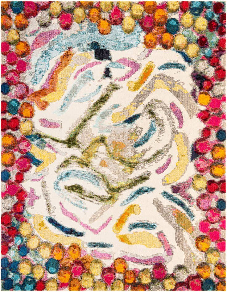 Detail image of 7' 10 x 10' Washable Vivid Rug