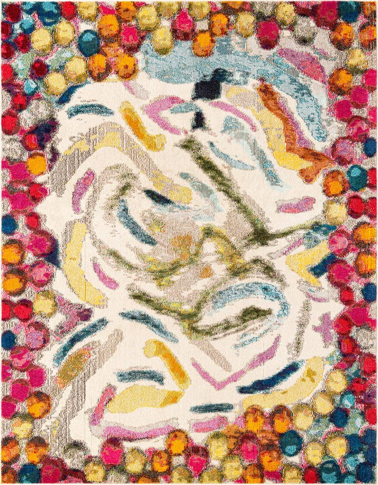 Detail image of 6' x 9' Washable Vivid Rug