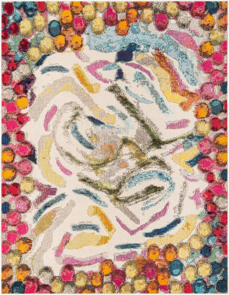 Detail image of 5' 3 x 8' Washable Vivid Rug