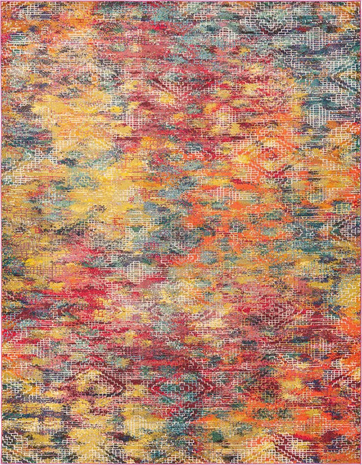 Detail image of 9' 10 x 14' Washable Vivid Rug