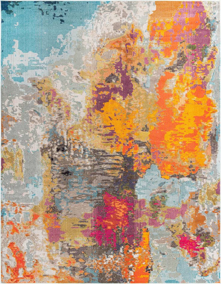 Detail image of 9' 10 x 14' Washable Vivid Rug