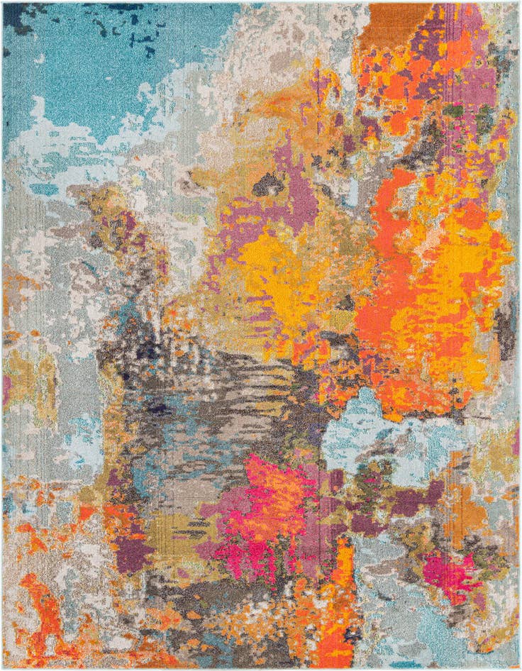 Detail image of 7' 10 x 10' Washable Vivid Rug