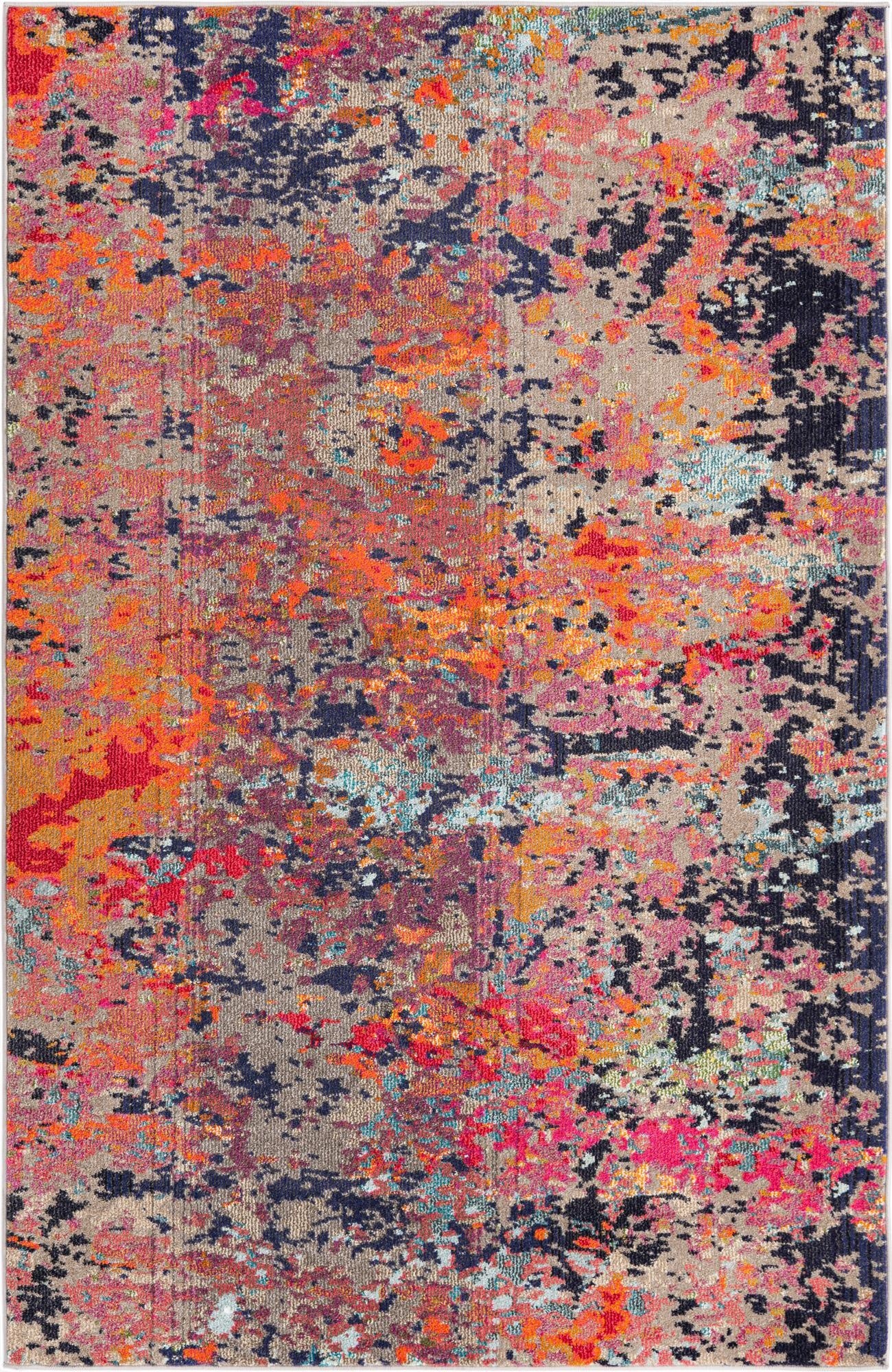 5' 3 x 8'  Washable Vivid Rug