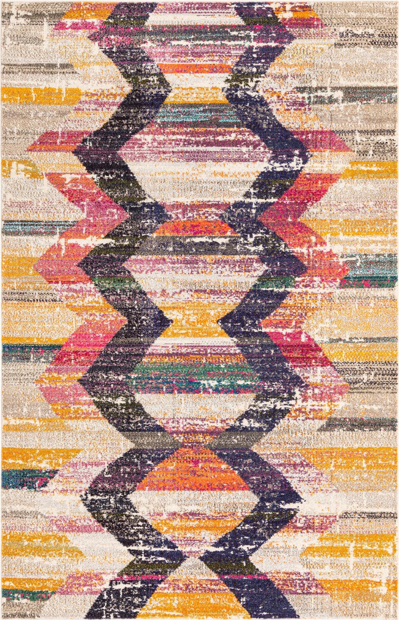 5' 3 x 8'  Washable Vivid Rug