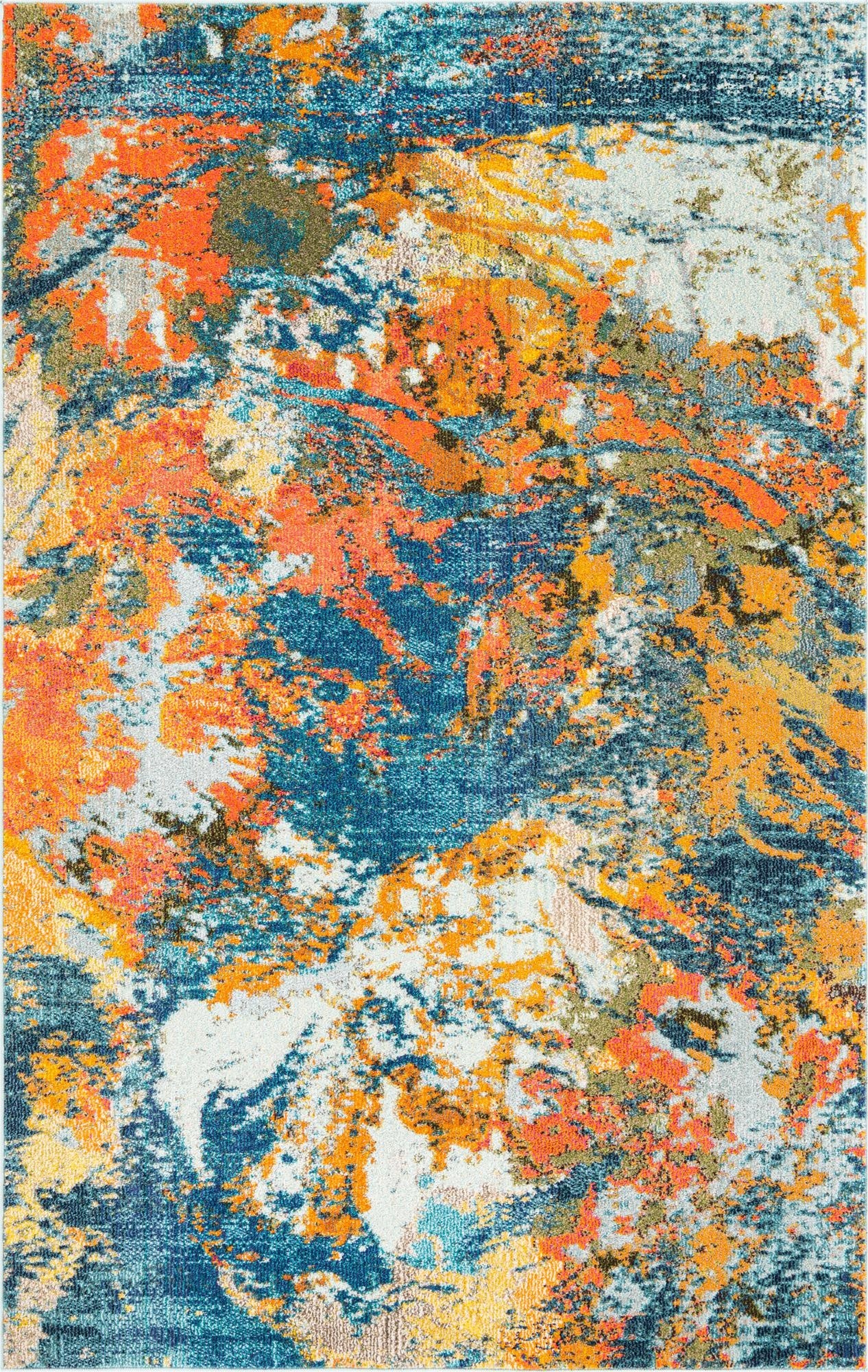 5' 3 x 8'  Washable Vivid Rug