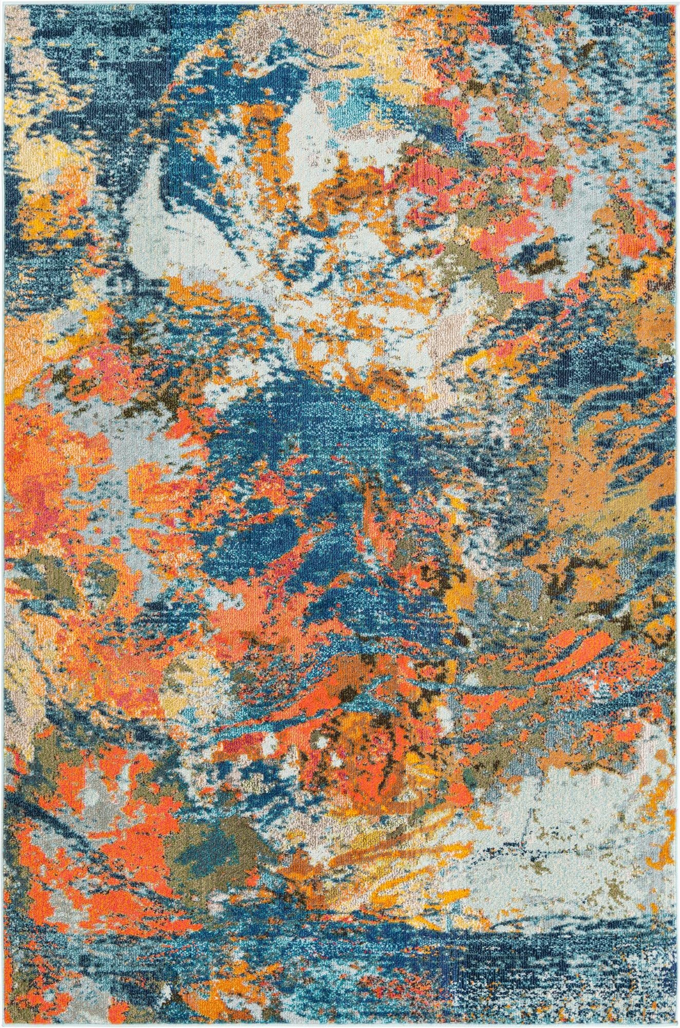 6' x 9'  Washable Vivid Rug