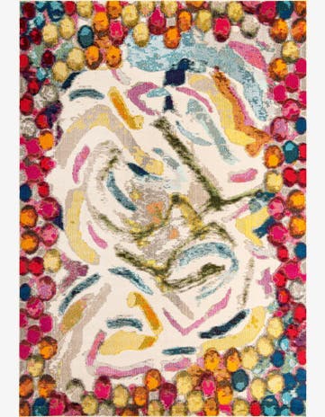 9' 10 x 14' Washable Vivid Rug