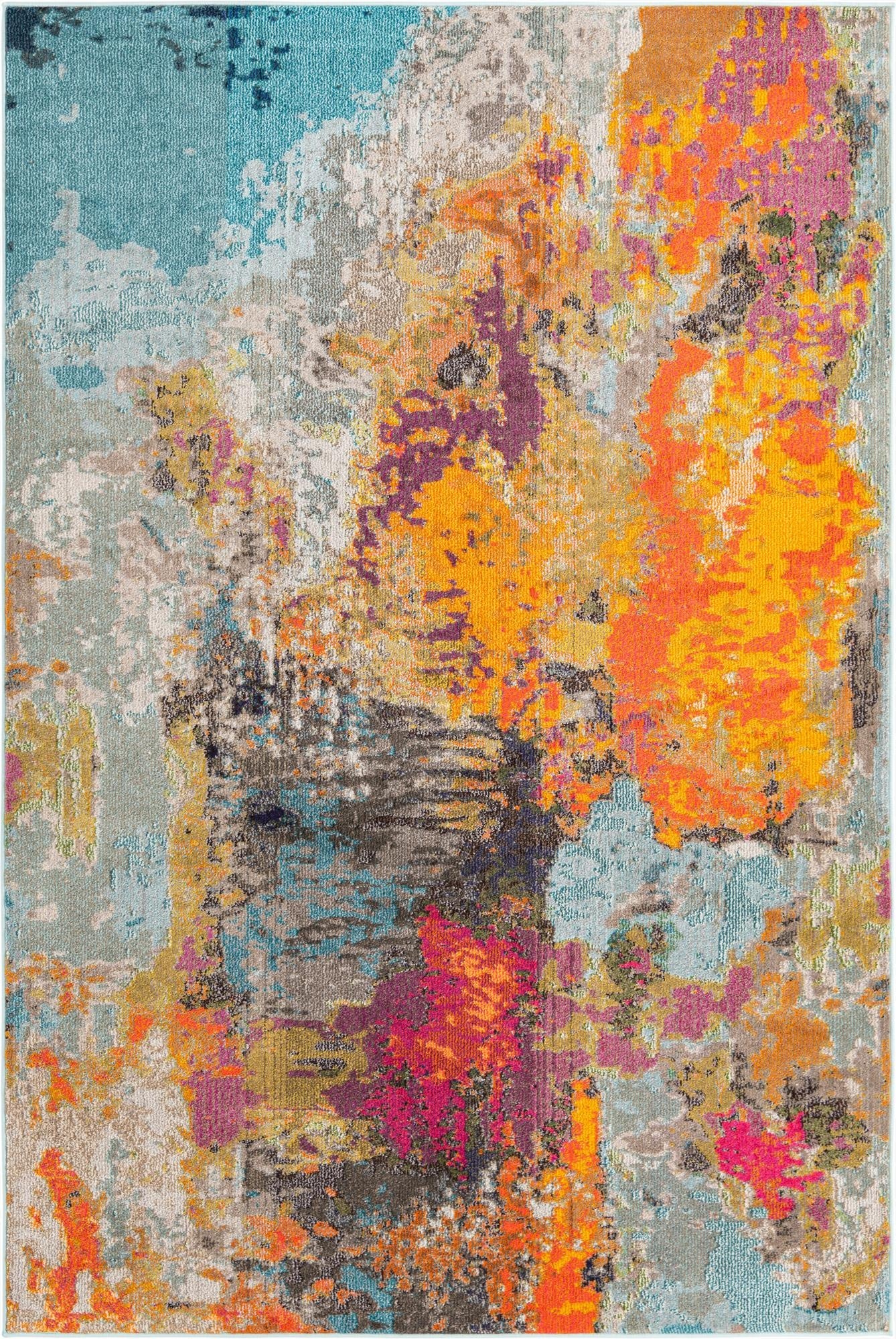 6' x 9'  Washable Vivid Rug