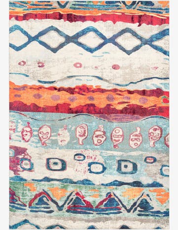 9' 10 x 14' Washable Vivid Rug