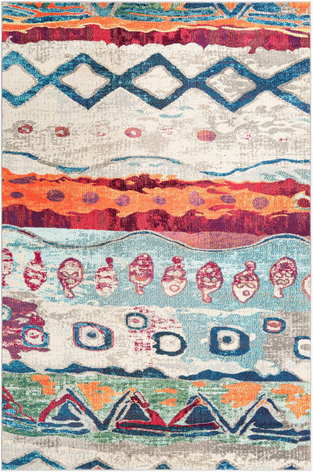 6' x 9'  Washable Vivid Rug