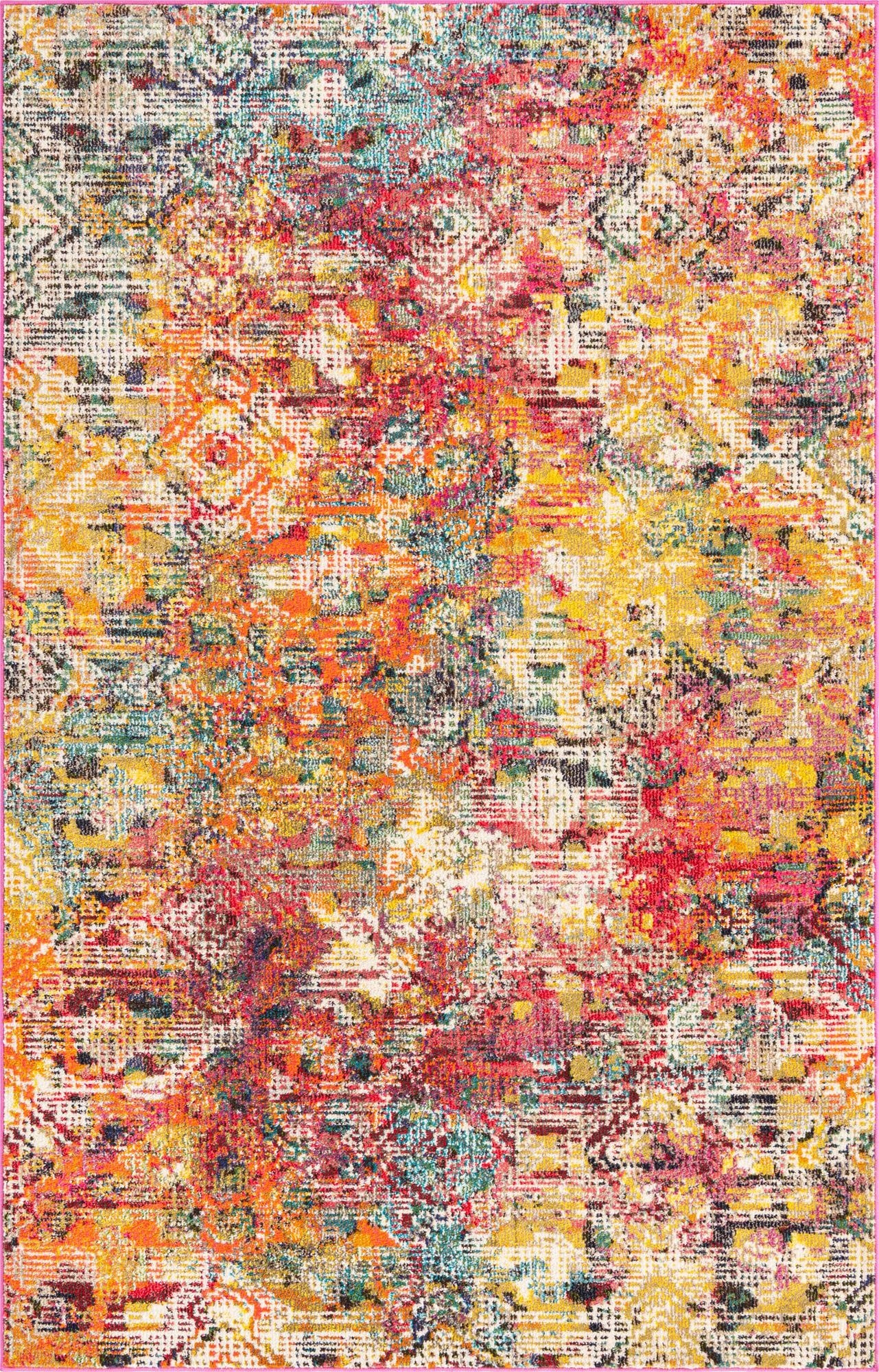 5' 3 x 8'  Washable Vivid Rug