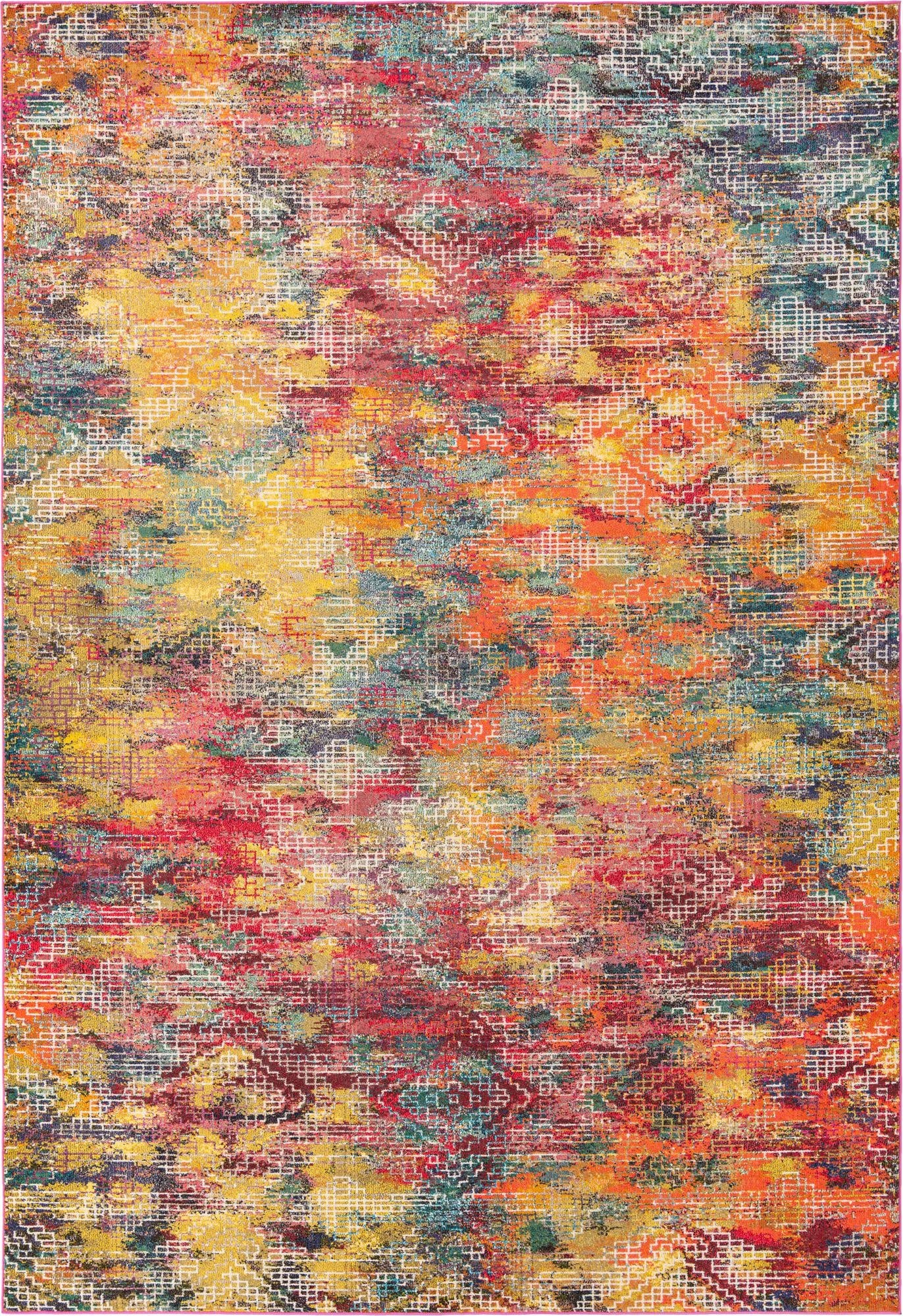 Primary image 9' 10 x 14'  Washable Vivid Rug