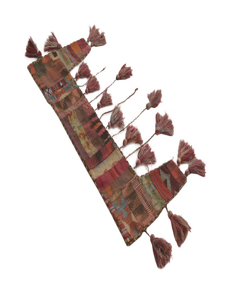 Detail image of 1' 9 x 4' 4  Hand Woven Wall Art Wool Rug