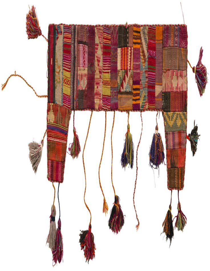 Detail image of 1' 9 x 4' 2 Hand Woven Wall Art Wool Rug