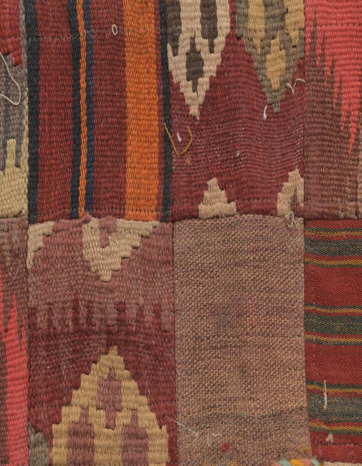 Detail image of 1' 8 x 4' Hand Woven Wall Art Wool Rug