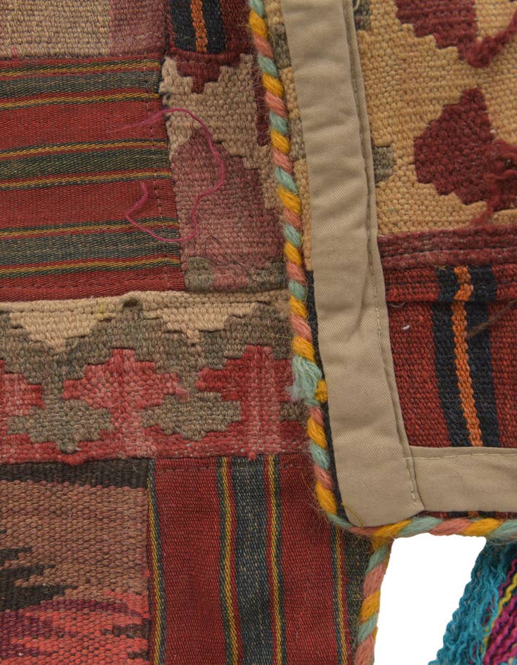 Detail image of 1' 8 x 4' Hand Woven Wall Art Wool Rug