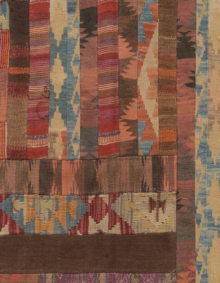 Detail image of 4' 2 x 6' 9  Hand Woven Wall Art Wool Rug