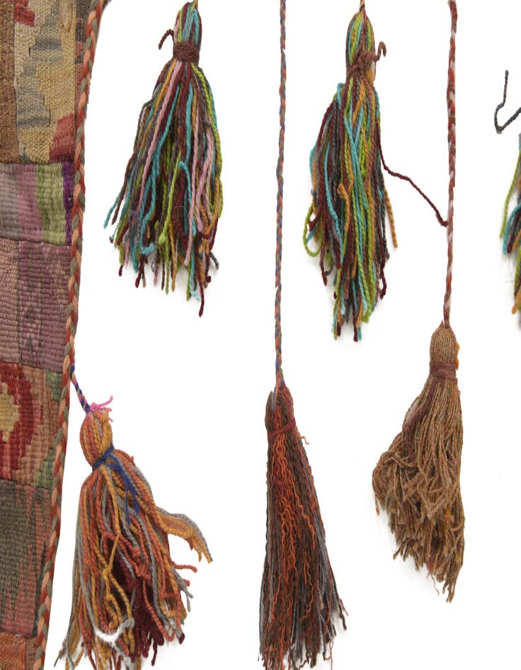 Detail image of 4' 2 x 6' 9  Hand Woven Wall Art Wool Rug