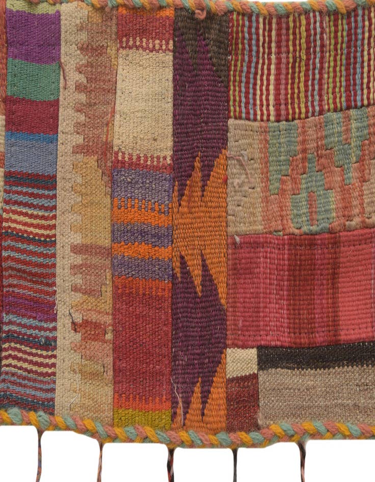 Detail image of 1' 8 x 4' 3 Hand Woven Wall Art Wool Rug