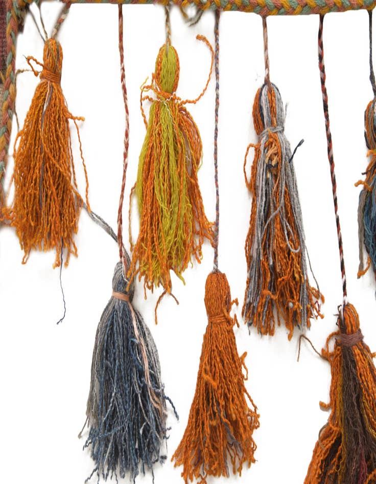 Detail image of 1' 8 x 4' 3 Hand Woven Wall Art Wool Rug