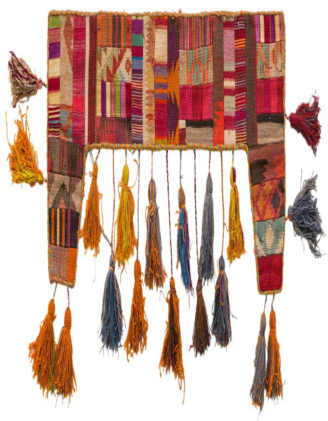 Detail image of 1' 8 x 4' 3 Hand Woven Wall Art Wool Rug