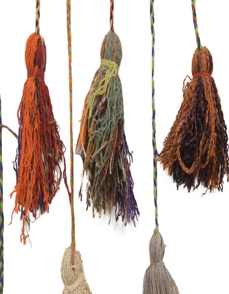 Detail image of 1' 8 x 4' 4  Hand Woven Wall Art Wool Rug