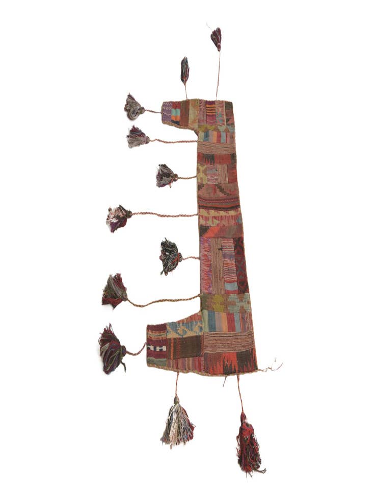 Detail image of 1' 9 x 4' 3 Hand Woven Wall Art Wool Rug