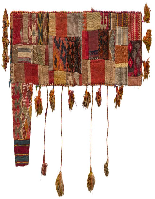 Detail image of 1' 7 x 4' 2 Hand Woven Wall Art Wool Rug