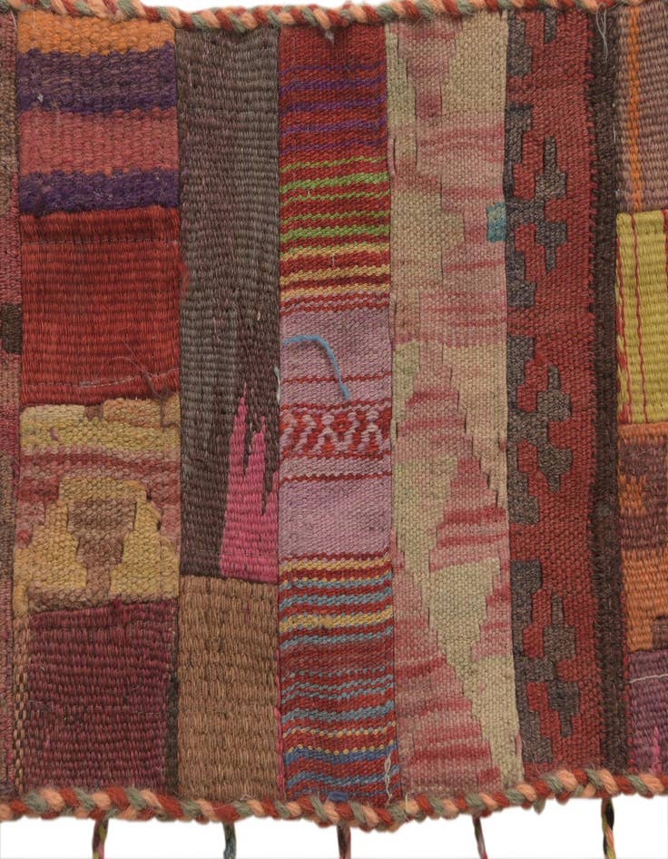Detail image of 1' 8 x 4' 4  Hand Woven Wall Art Wool Rug