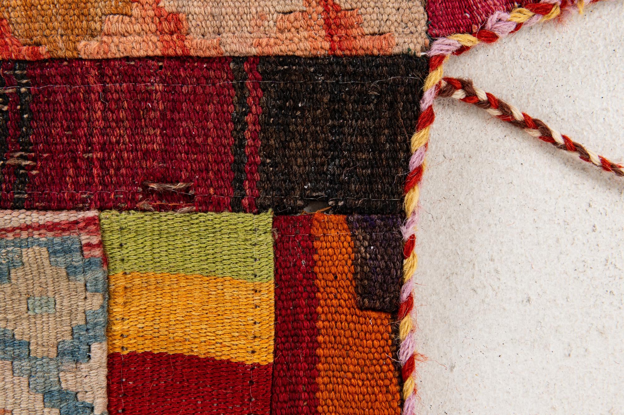 1' 8 x 4' 3 Hand Woven Wall Art Wool Rug
