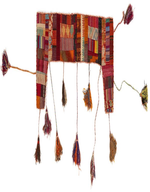 Detail image of 1' 8 x 4' 3 Hand Woven Wall Art Wool Rug