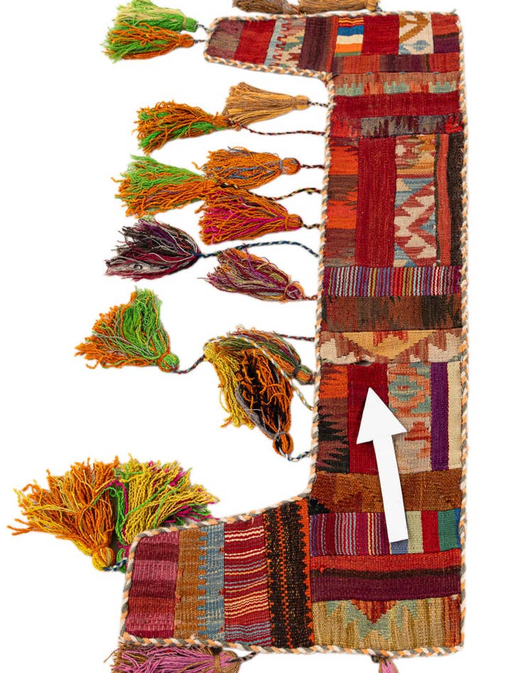 Detail image of 1' 8 x 4' 5  Hand Woven Wall Art Wool Rug