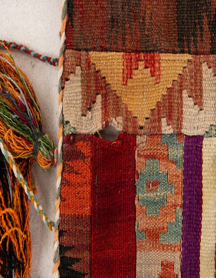 Detail image of 1' 8 x 4' 5  Hand Woven Wall Art Wool Rug