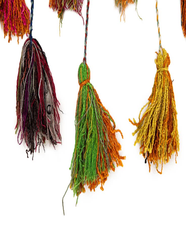 Detail image of 1' 8 x 4' 5  Hand Woven Wall Art Wool Rug