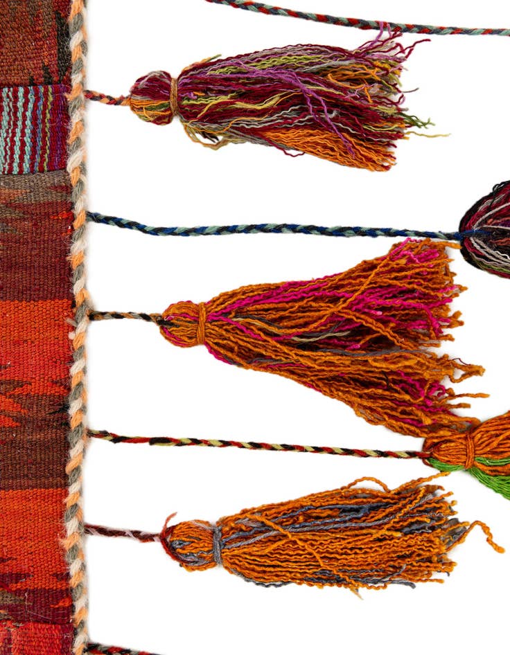 Detail image of 1' 8 x 4' 5  Hand Woven Wall Art Wool Rug