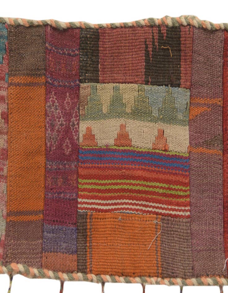 Detail image of 1' 9 x 4' 6  Hand Woven Wall Art Wool Rug