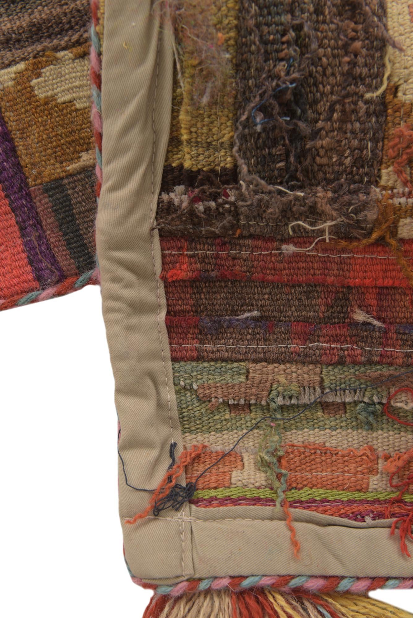 1' 9 x 4' 3 Hand Woven Wall Art Wool Rug