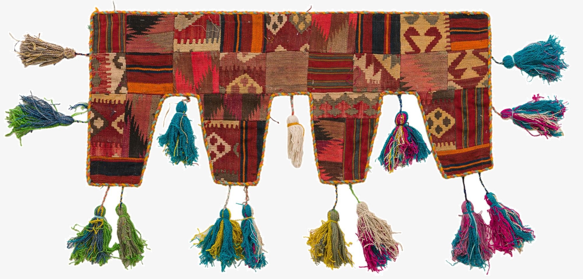  1' 8 x 4'  Hand Woven Wall Art Wool Rug