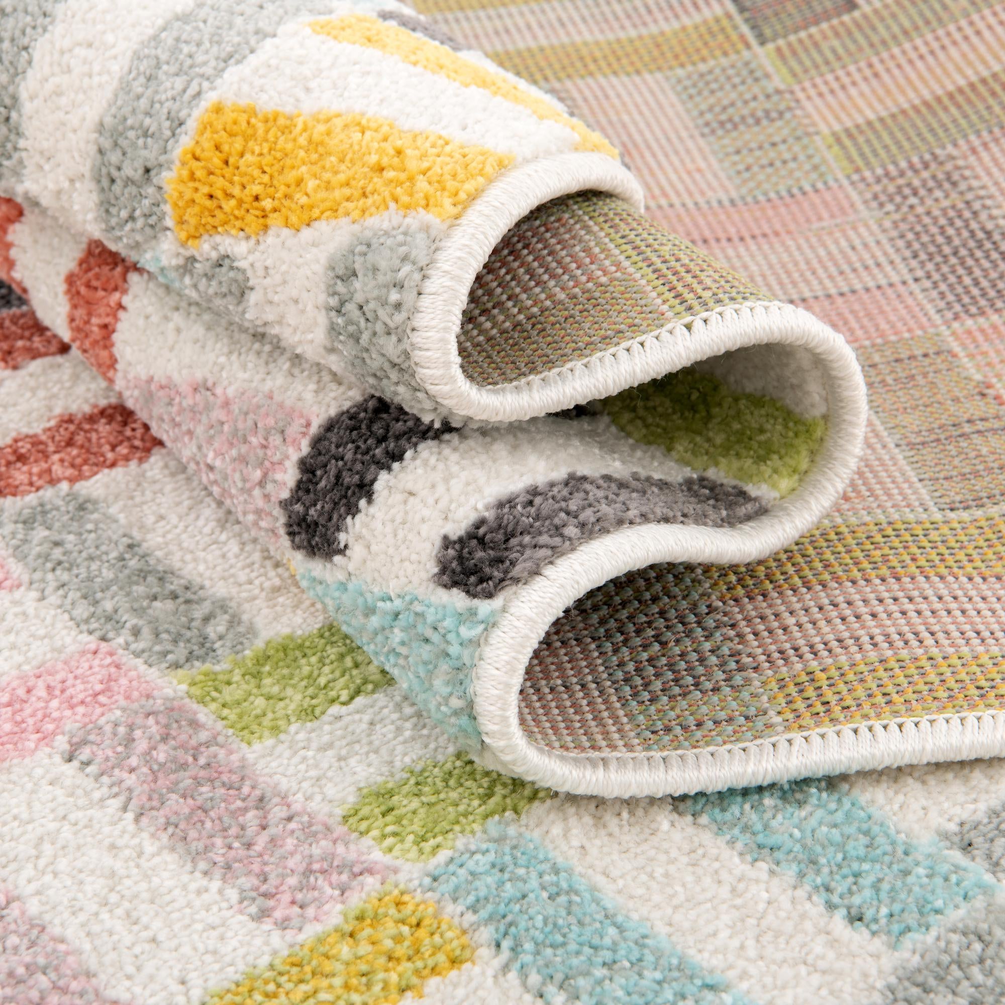 2' 2 x 3' Checkered Whimsy Kids Rug