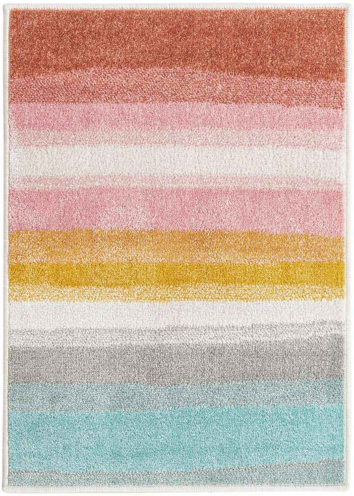 2' 2 x 3' Rainbow Stripes Whimsy Kids Rug