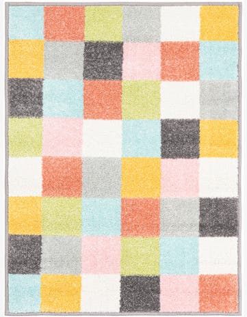 2' 2 x 2' 11 Checkered Whimsy Kids Rug