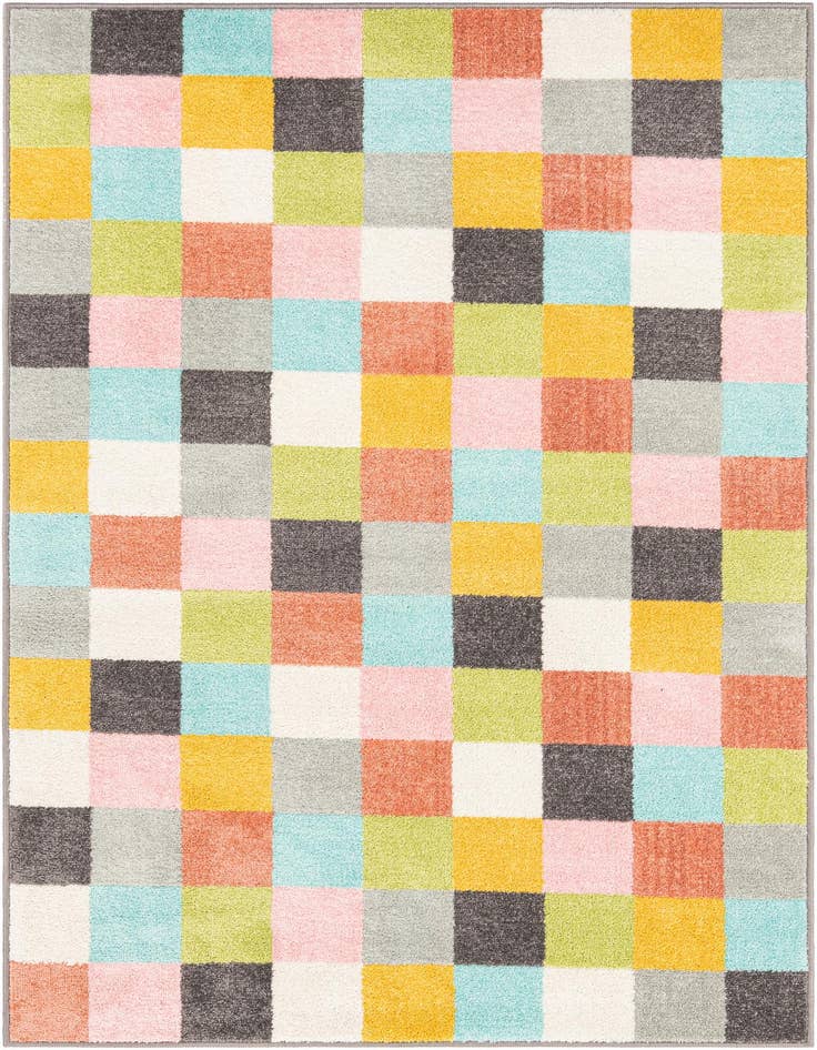 Detail image of 3' 11 x 5' 11 Checkered Whimsy Kids Rug